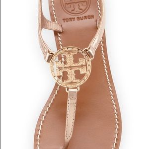 Tory Burch Violet Logo Thong Sandal, Rose Gold